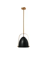 Robert Stevenson Lighting Zelda - 2-Tone Metal Ceiling Light Black and Brushed Gold