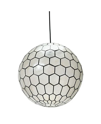 Storied Home Capiz Honeycomb Ceiling Light