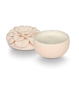 Illume Coconut Milk Mango Ceramic Flower Candle