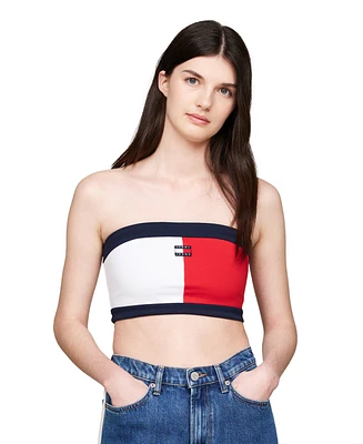 Tommy Jeans Women's Colorblocked Logo-Badge Tube Top