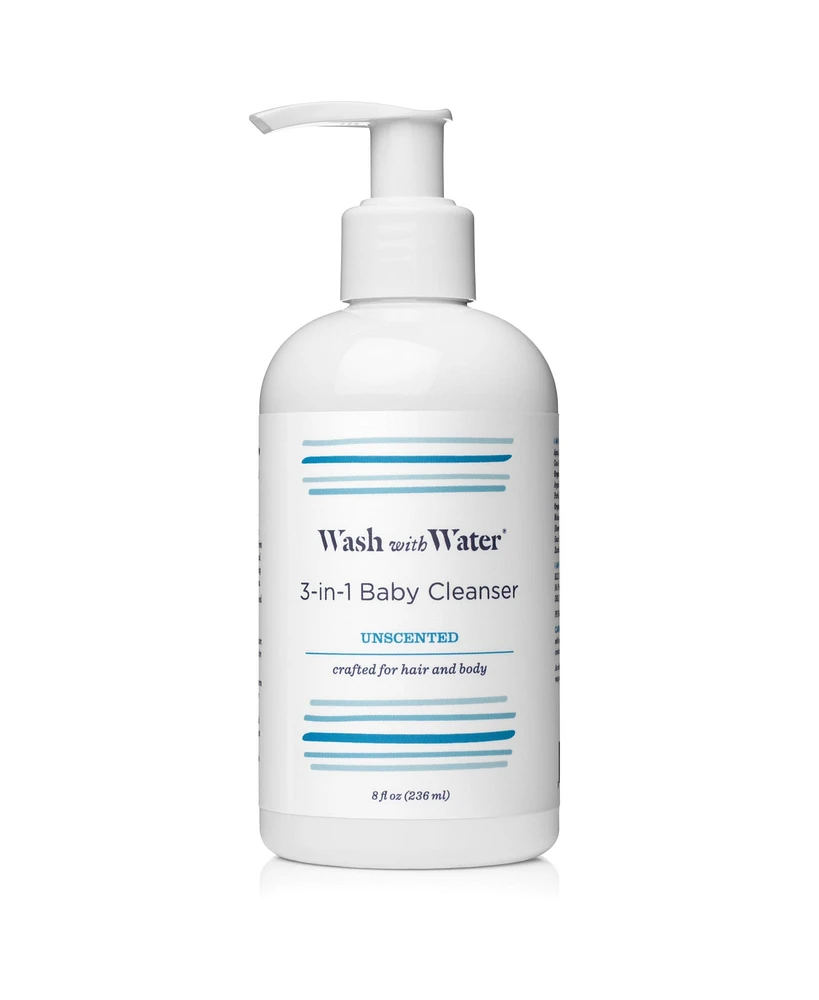 Wash With Water 3-in-1 Gentle Baby Cleanser, Unscented, 8 oz (Pack of 1)