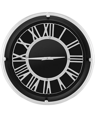 Slickblue Silent Wall Clock with Silver Frame