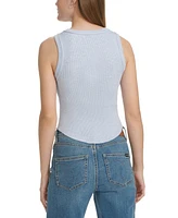 Calvin Klein Jeans Petite Ribbed Banded Crewneck Tank Top