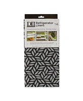 Design Imports Fridge Liner Collection Non-Adhesive, Cut to Fit, 12x24", Gray Abstract Leaf, 6 Piece