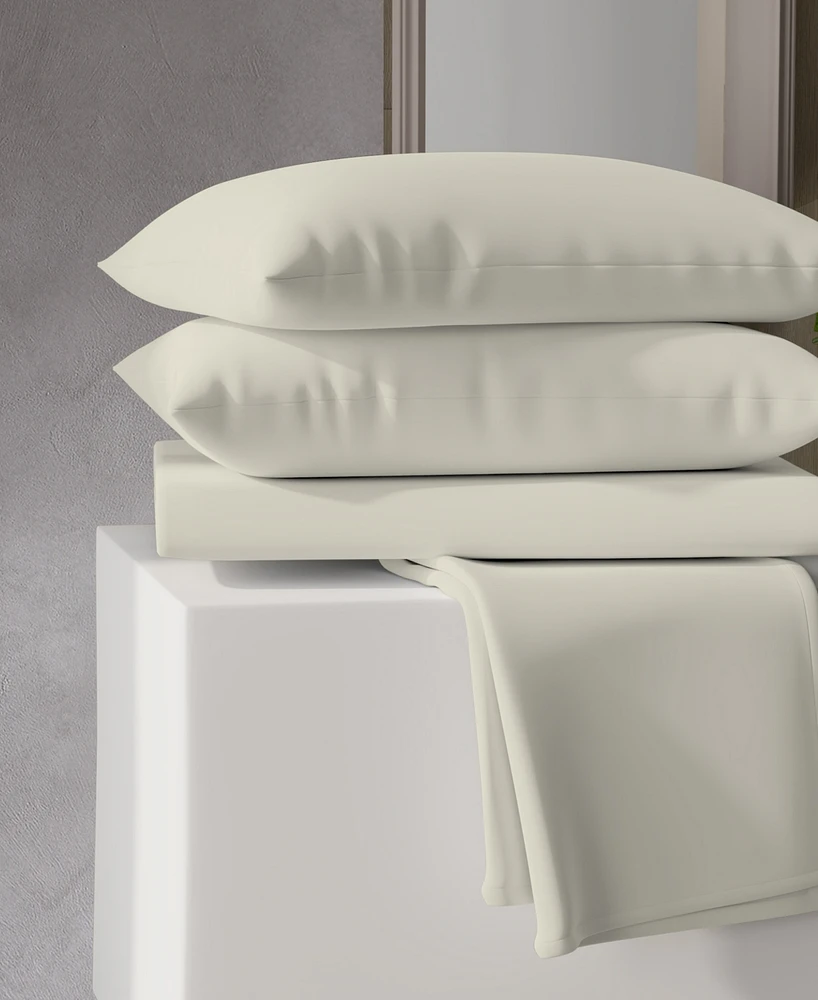 Purity Home 400 Thread Count Cotton Sateen 4 Pc Sheet Set Queen