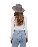 Tahari New York Women's Lightweight Packable Panama Hat with Faux Suede Band