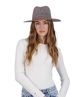 Tahari New York Women's Lightweight Packable Panama Hat with Faux Suede Band