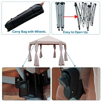 13 Ft. W X 13 Ft. D X 9.2FT Pop-Up Gazebo Tent Outdoor Canopy