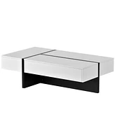 Simplie Fun Modern High Gloss Cocktail Table - 45.2x25.5x13.7