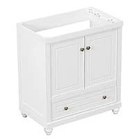 30" Bathroom Vanity Base Cabinet, Doors & Drawer