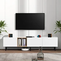 Streamdale Furniture Modern 80" Tv Stand with Large Storage