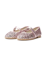 Childrenchic Girls Classic Glitter Mary Janes Rose