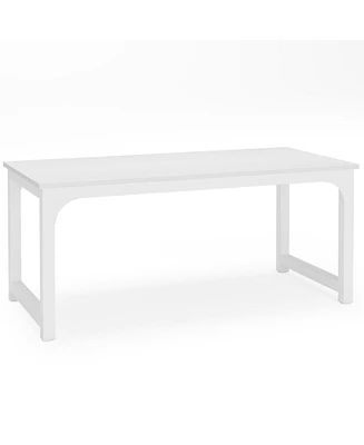 Tribesigns Modern Computer Desk, 63 x 31.5 inch Large Executive Office Desk Computer Table Study Writing Desk Workstation for Home Office,White