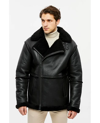 Men's Genuine Sheepskin Bomber Jacket