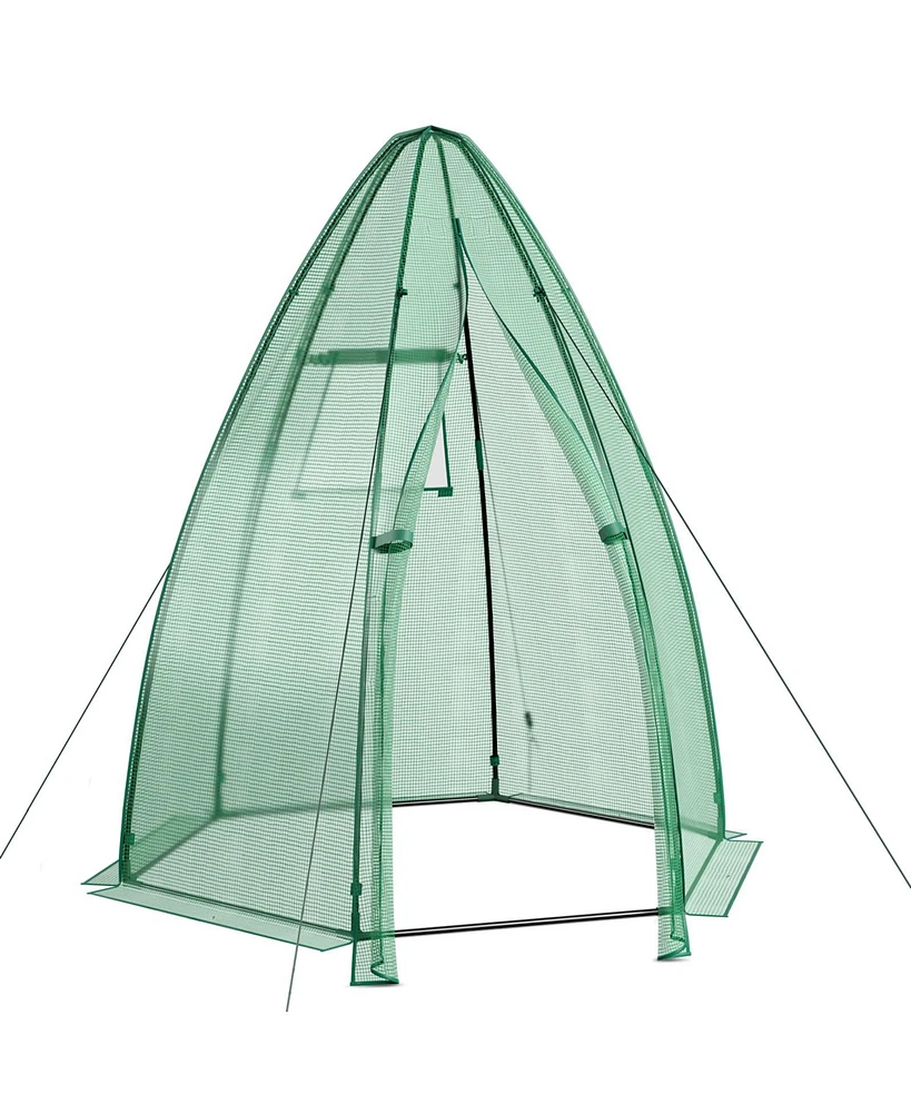 Slickblue Portable Mini Greenhouse with All-Weather Pe Cover