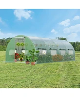 Slickblue Greenhouse with Windows and Doors for Outdoor-Green