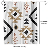 Americanflat 71x74 Farmhouse Shower Curtain - Rhythemics by Pi Creative Art