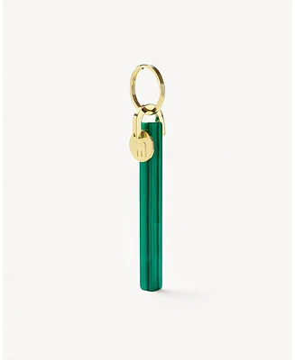 Machete Bar Keychain in Malachite - Gold