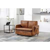 Streamdale Furniture Convertible Sleeper Sofa Bed, Modern Velvet Loveseat Couch With Pull Out Bed, Small Love Seat