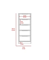 Streamdale Furniture Kaia 5 Drawer Dresser, Vertical Dresser - White Pine