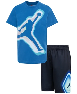 Jordan Little Boys Air Heat Map Graphic T-Shirt & Mesh Shorts, 2 Piece Set