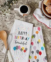 Design Imports Happy Birthday Confetti Collection, Dishtowel Set