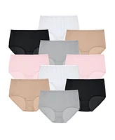 Comfort Choice Women's Nylon Brief 10-Pack