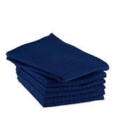 Design Imports Cotton Kitchen Collection Dishtowel Set, 18x26", Blue, 6 Piece