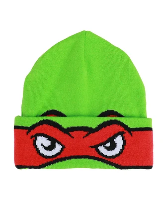 Teenage Mutant Ninja Turtles Men's Tmnt Rolldown Raph Adult Mesh Eye Green Beanie