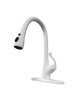 Mondawe 360° Swiveling Kitchen Fucets with Pull Down Spray Kitchen Sink Faucet