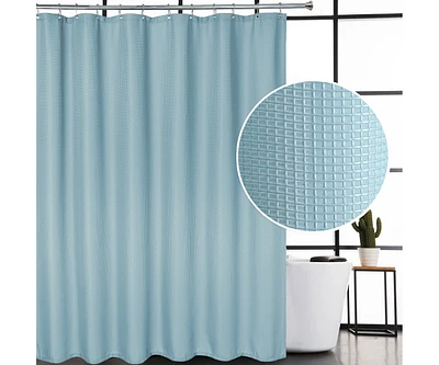 Caromio Waffle Fabric Shower Curtain