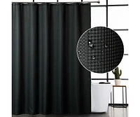 Caromio Waffle Fabric Shower Curtain