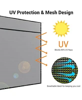 6x10' Rv Awning Sun Shade Screen Mesh Uv Blocker Patio Outdoor