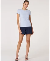 Rebody Active Women's Essentials Fitted Short Sleeve Top For Women