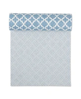 Design Imports Fridge Shelf Liner Collection Non-Adhesive, Cut to fit, Machine Washable, 12x120", Stonewash Blue Lattice, 2 Piece