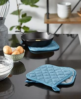 Design Imports Basic Kitchen Collection, Quilted Terry, Storm Blue, Potholder