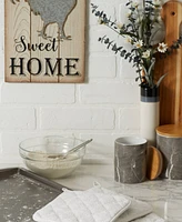 Design Imports Basic Kitchen Collection, Quilted Terry, White, Potholder