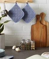 Design Imports Basic Kitchen Collection, Quilted Terry, Stonewash Blue, Potholder