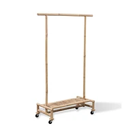 vidaXL Bamboo Clothes Rack