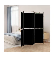 vidaXL 4-Panel Room Divider 78.7"x78.7" Fabric