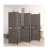 vidaXL 6-Panel Room Divider Anthracite 118.1"x78.7" Fabric