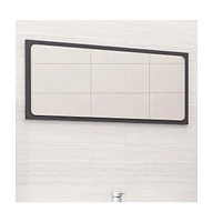 vidaXL Bathroom Mirror Gray 31.5"x0.6"x14.6" Engineered Wood