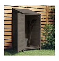 vidaXL Garden Shed Anthracite 21.7"x20.5"x44.1" Solid Wood Fir