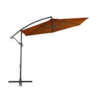 vidaXL Cantilever Umbrella with Aluminum Pole Terracotta 118.1"