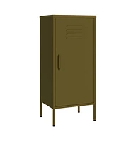 vidaXL Storage Cabinet Olive Green 16.7"x13.8"x40" Steel