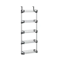 vidaXL Door Organizer with 5 Shelves 20.5"x7.9"x53.1" Aluminum