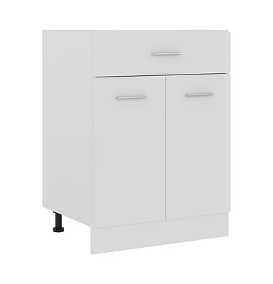 vidaXL Drawer Bottom Cabinet White 23.6"x18.1"x32.1" Engineered Wood