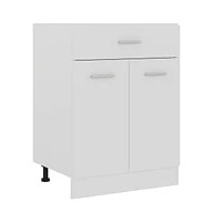 vidaXL Drawer Bottom Cabinet White 23.6"x18.1"x32.1" Engineered Wood