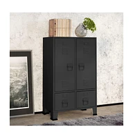 vidaXL Industrial Wardrobe Anthracite 26.4"x13.8"x42.1" Steel