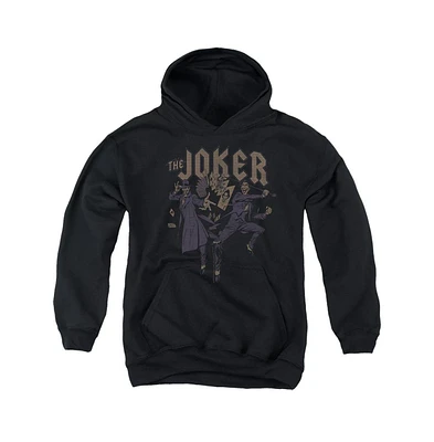 Batman Boys Youth Joker Duo Pull Over Hoodie / Hooded Sweatshirt